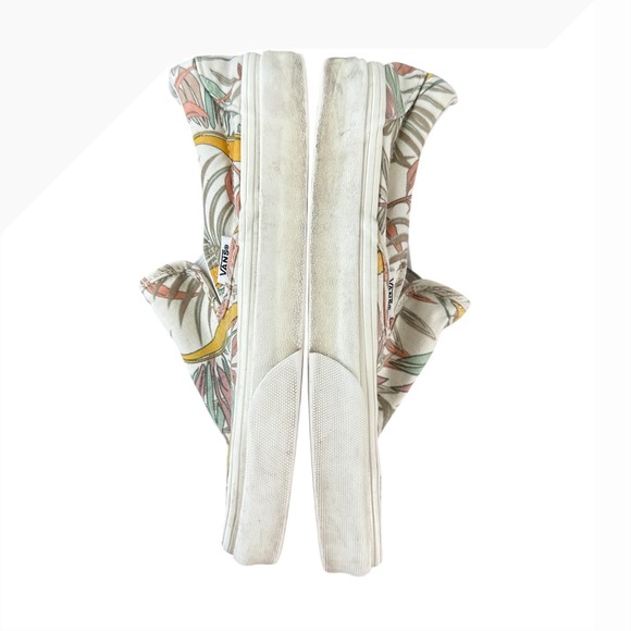 Vans Slip On Tropical Floral Print‎ Sneakers Women's 6.5 - Picture 4 of 7